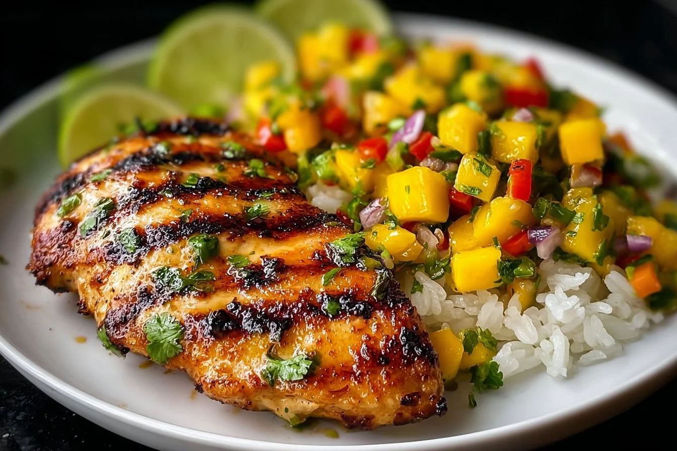 Honey Lime Chicken with Mango Salsa