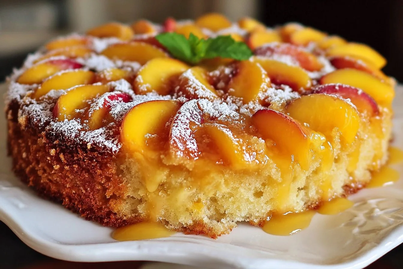 Irresistible Summer Peach Cake peach cake Irresistible Summer Peach Cake