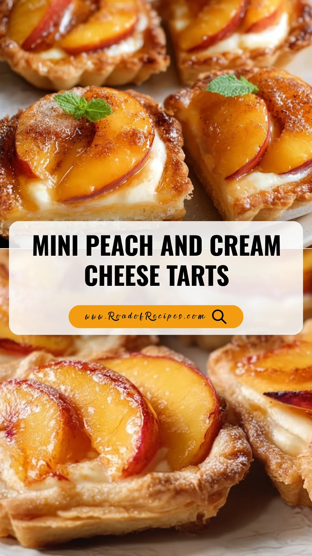 Mini Peach and Cream Cheese Tarts