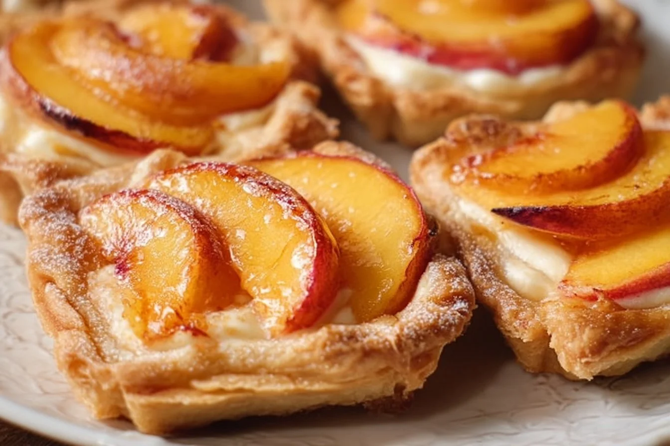 Mini Peach and Cream Cheese Tarts