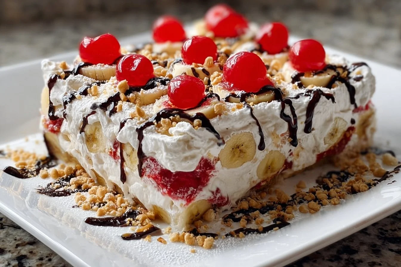 No-Bake Banana Split Dessert