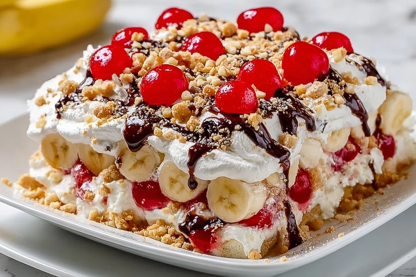 No-Bake Banana Split Dessert