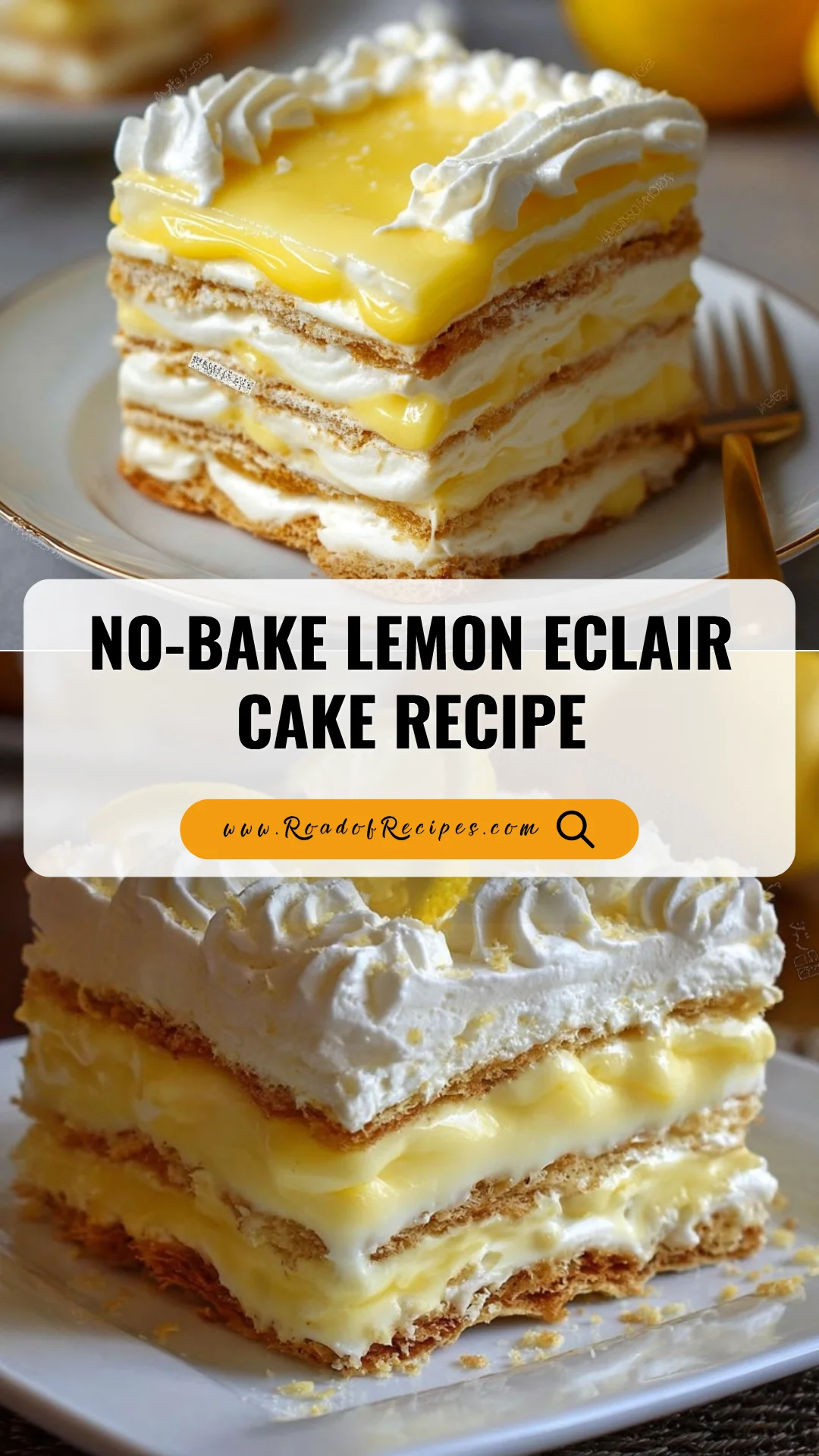 No-Bake Lemon Eclair Cake Recipe