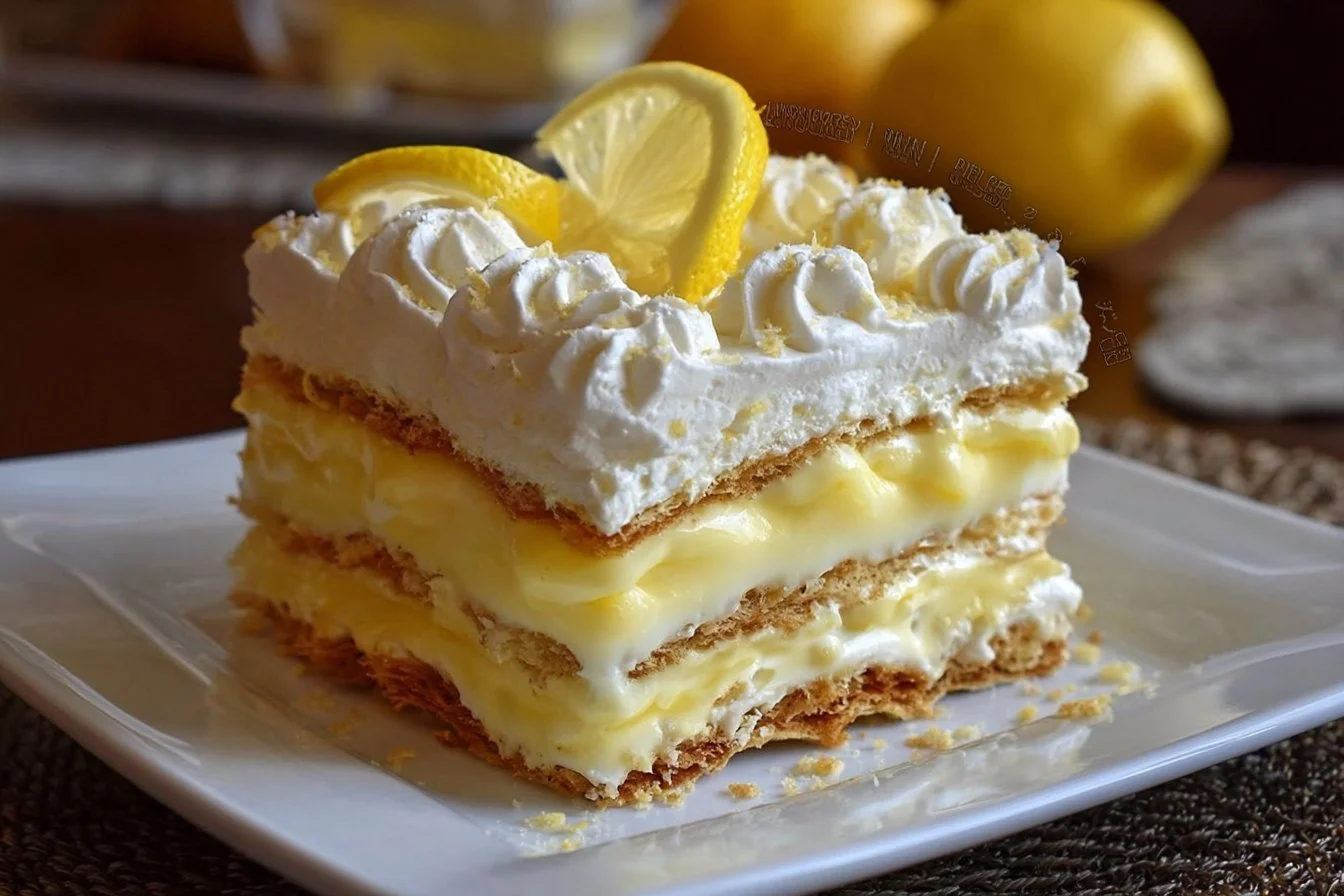 No-Bake Lemon Eclair Cake Recipe