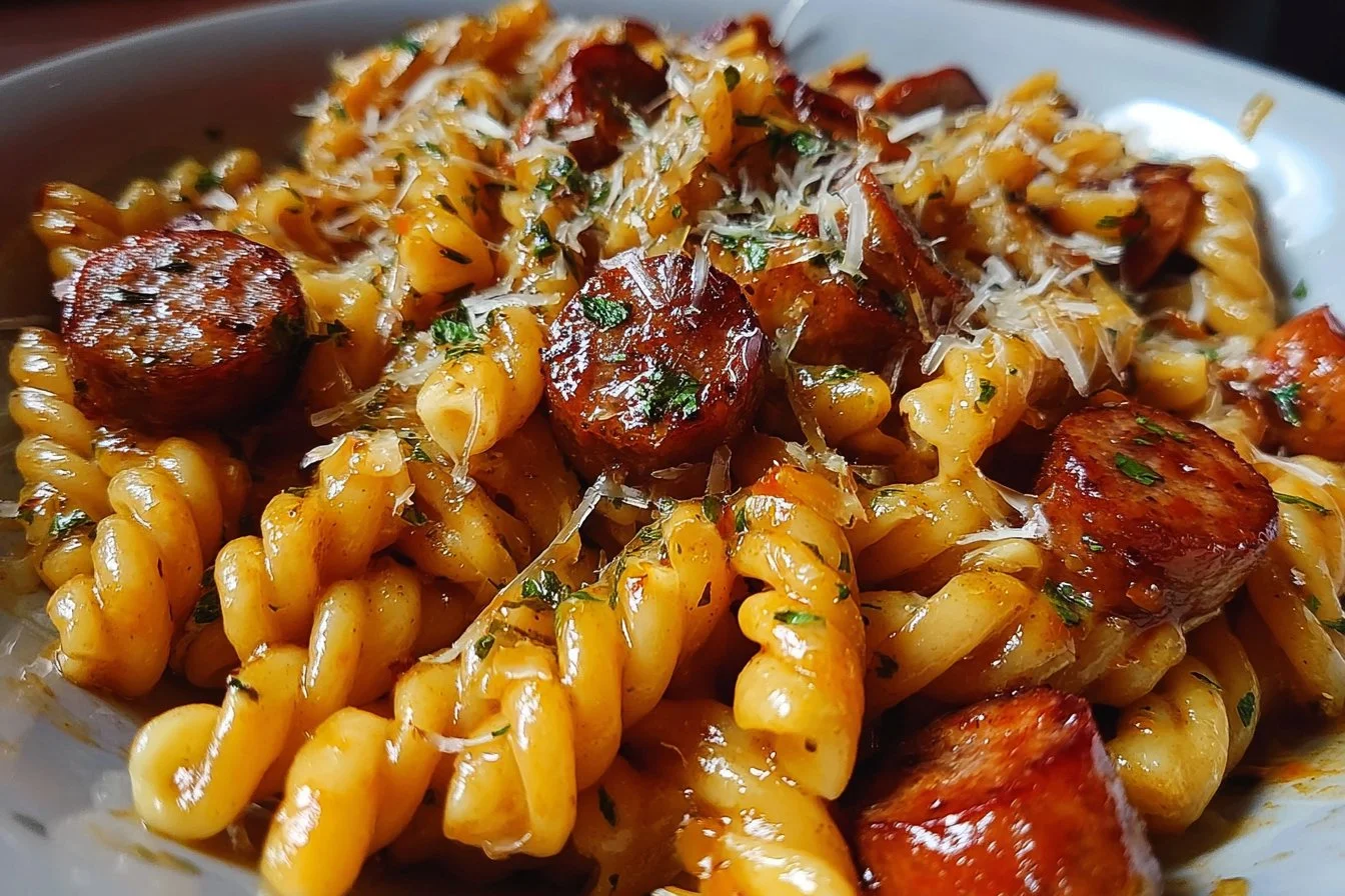 One-Pot Bold Honey BBQ Sausage Pasta