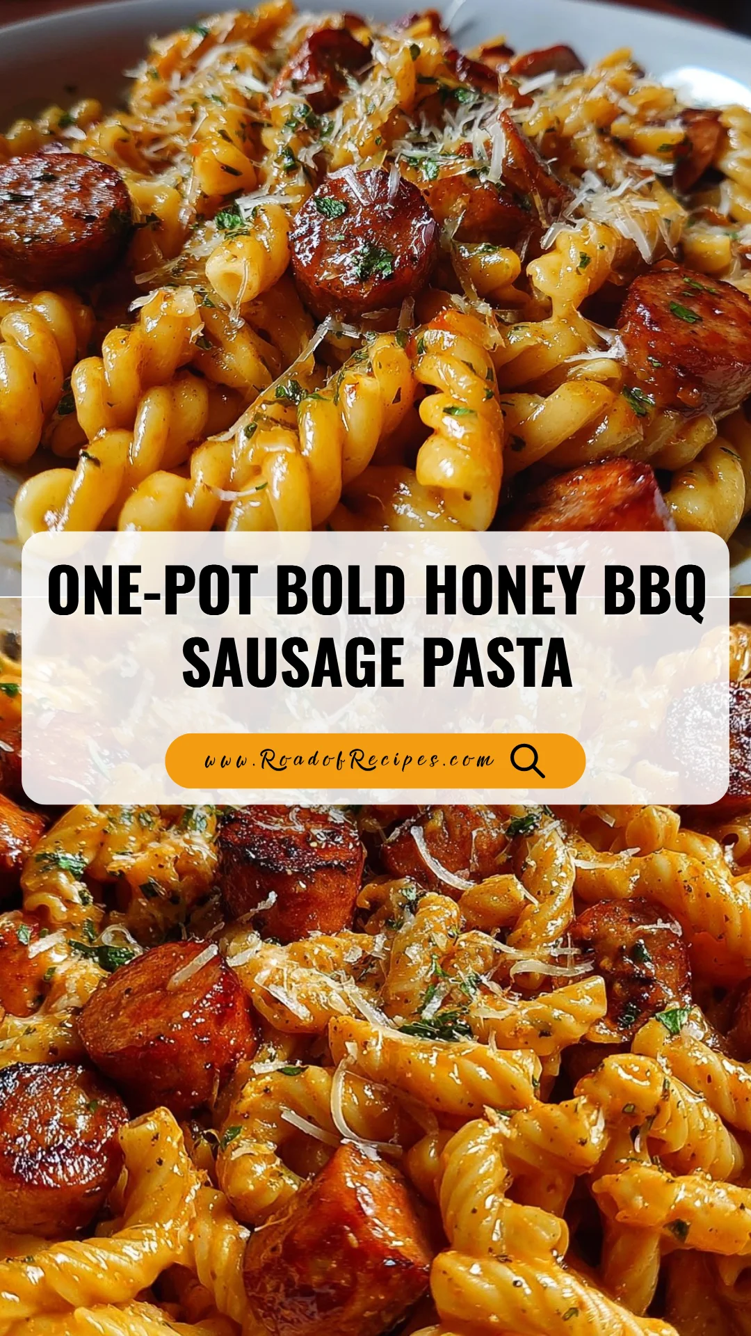 One-Pot Bold Honey BBQ Sausage Pasta honey BBQ sausage pasta One-Pot Bold Honey BBQ Sausage Pasta