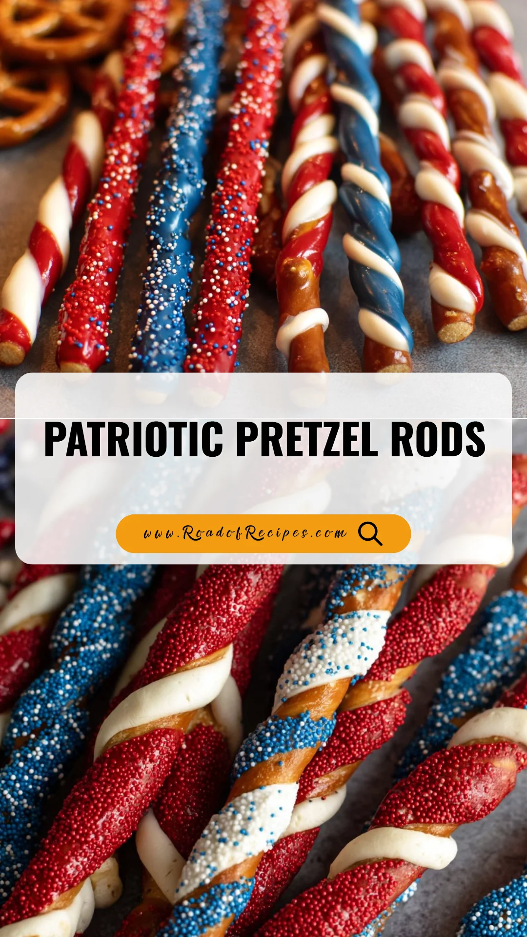 Patriotic Pretzel Rods pretzel rods Patriotic Pretzel Rods