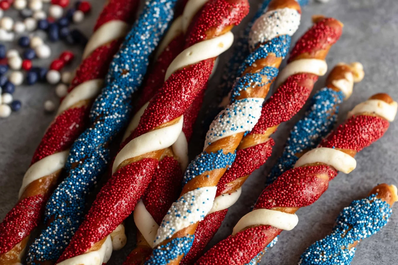 Patriotic Pretzel Rods pretzel rods Patriotic Pretzel Rods