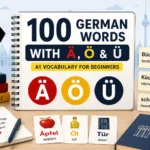 100 German words with Ä Ö Ü A1 vocabulary
