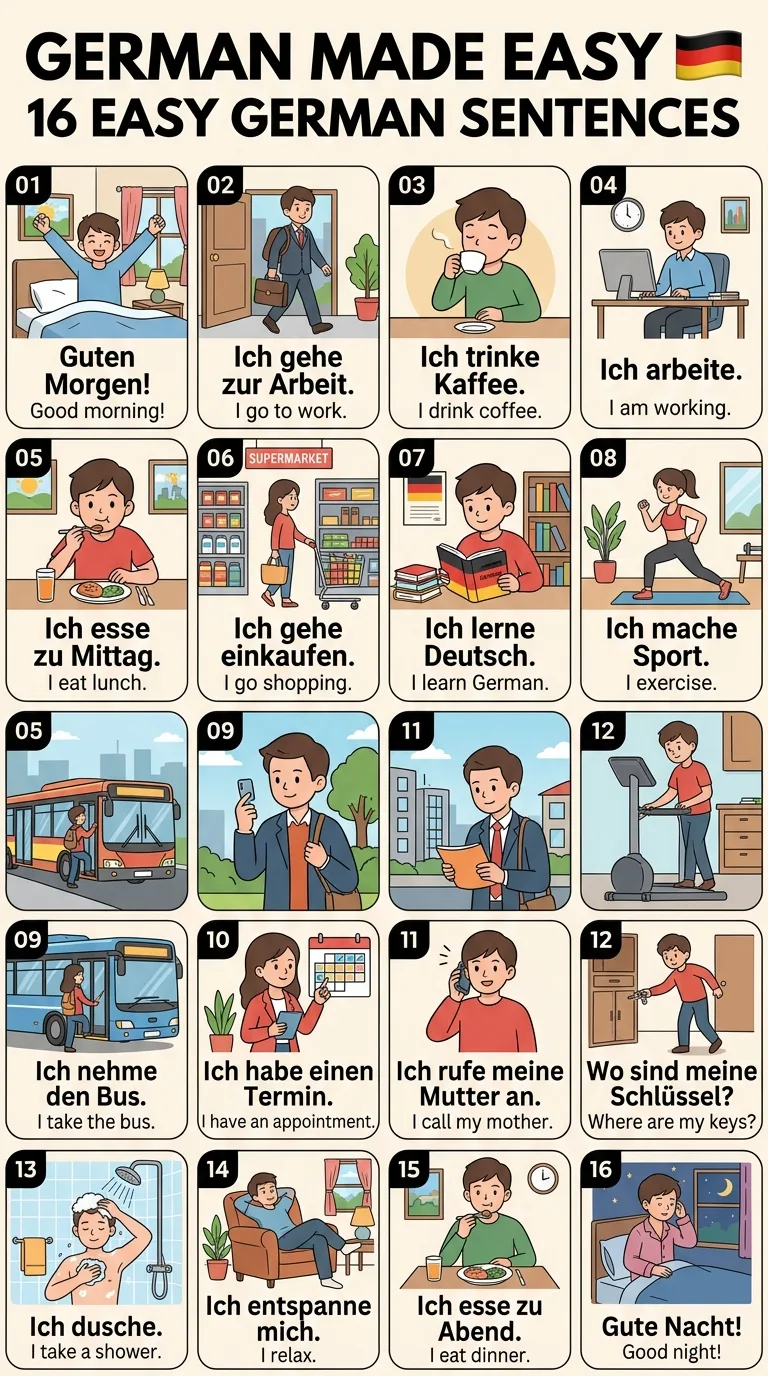 16 Easy German Sentences for Everyday Life | A1